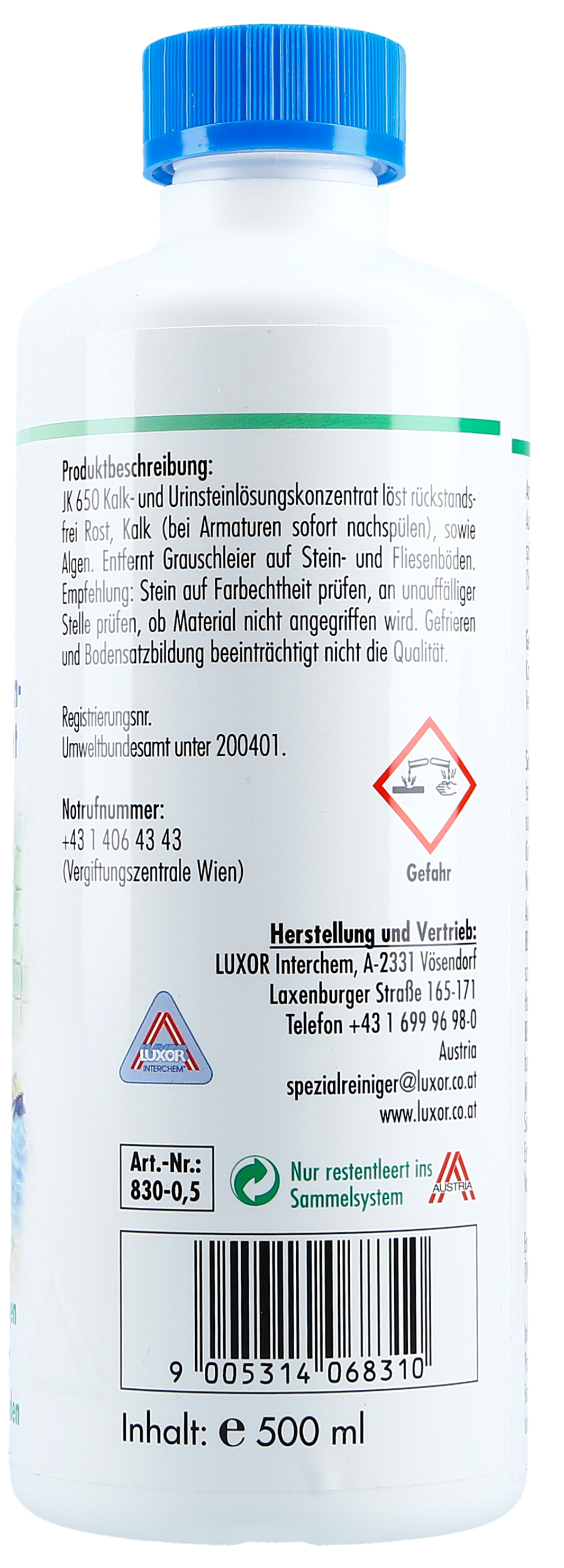 JK 650 Kalk - und Urinsteinlösungskonzentrat 500 ml