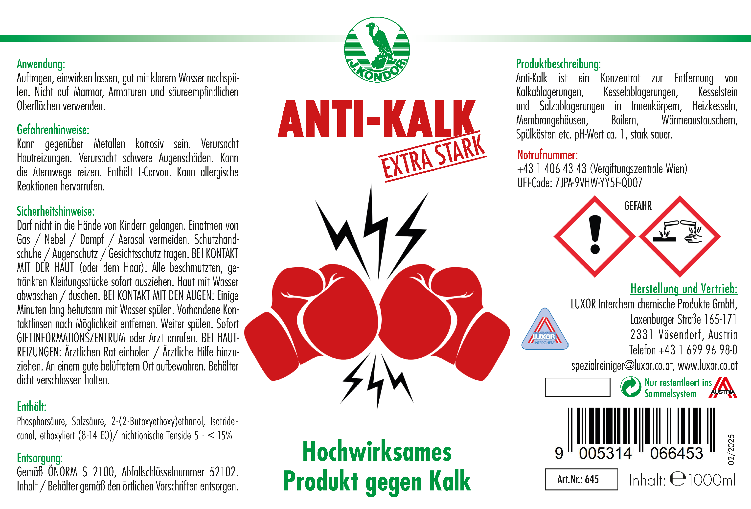 Anti Kalk extra stark 1000 ml