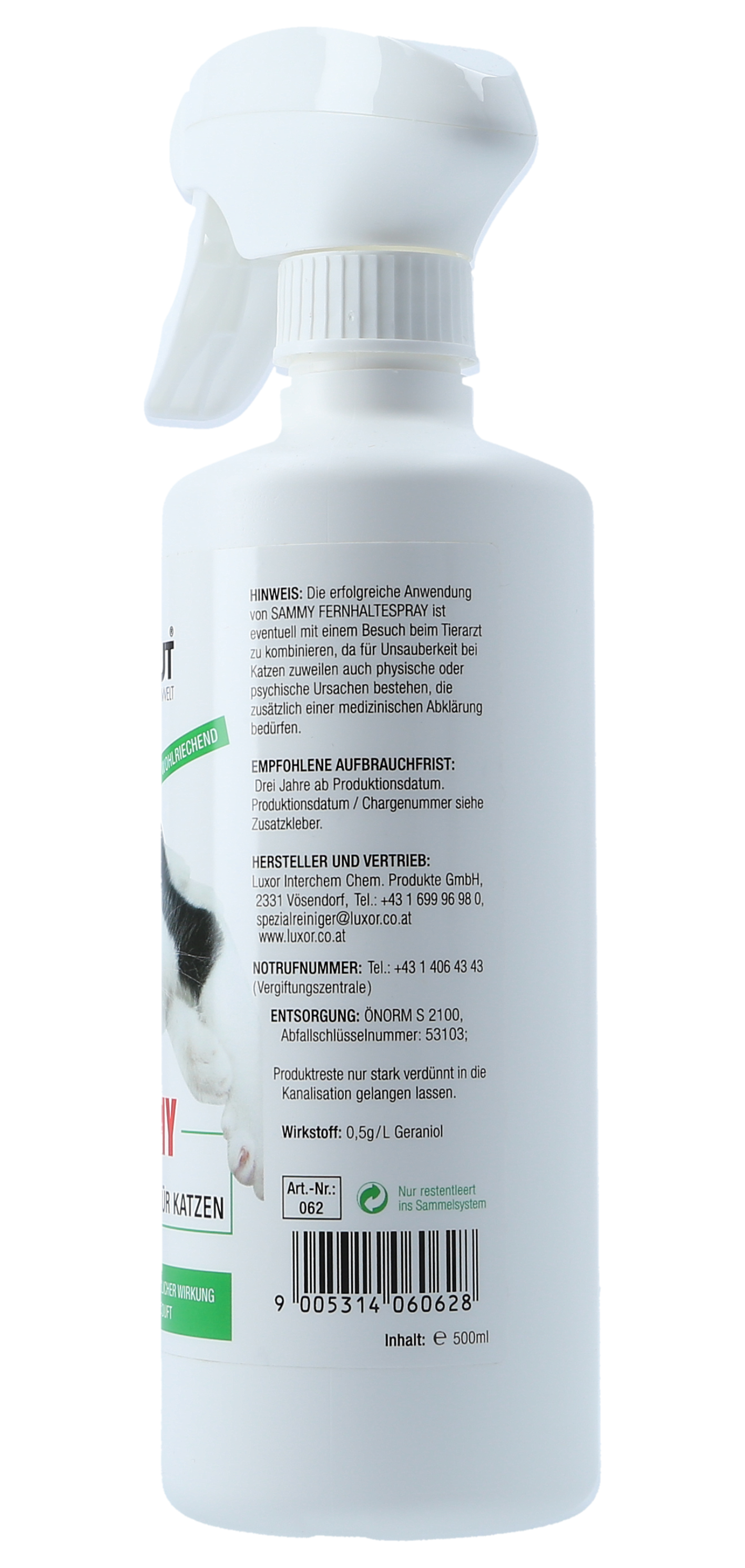 Sammy Katzenfernhaltespray 500 ml