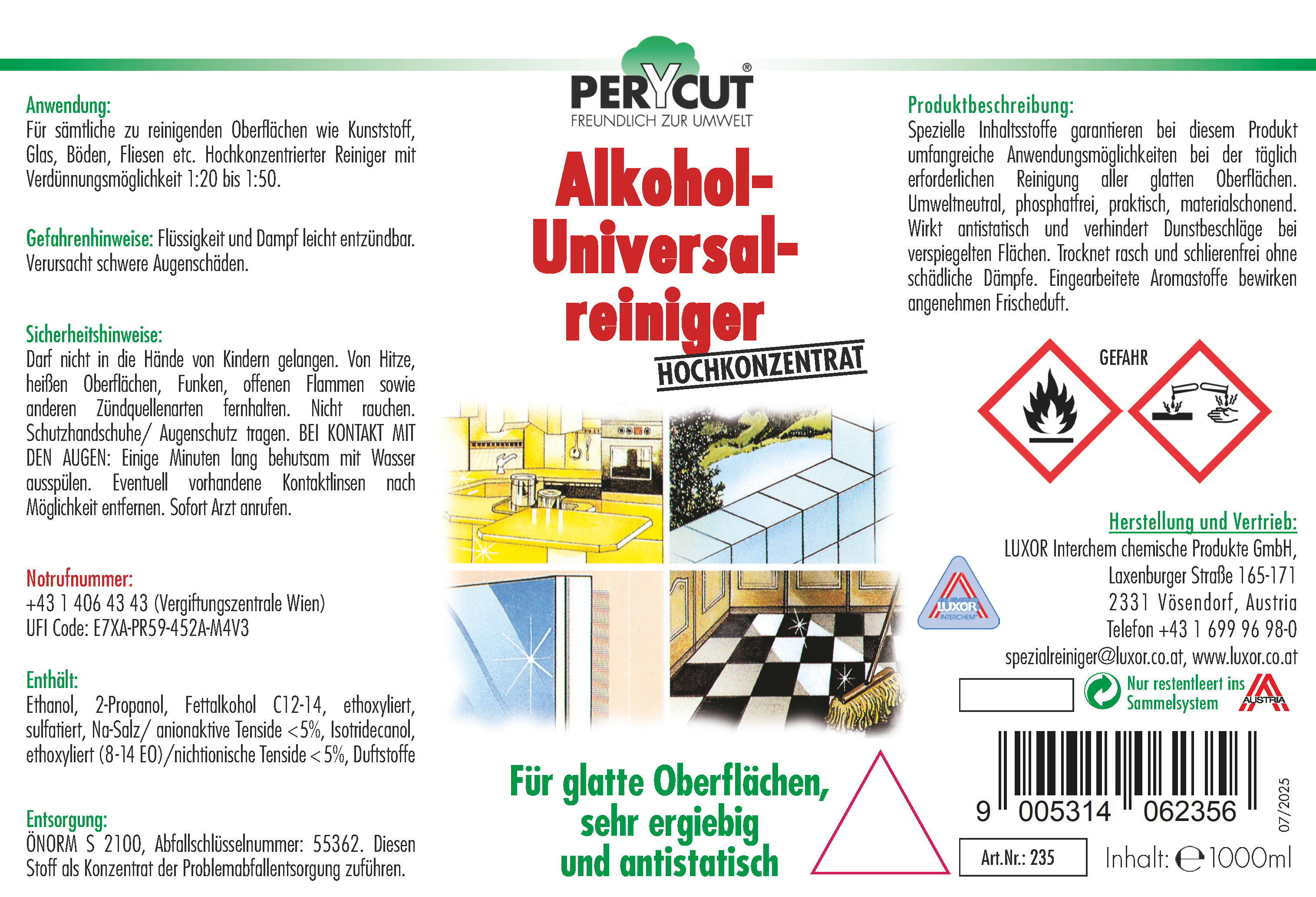 Alkohol-Universalreiniger 1000 ml
