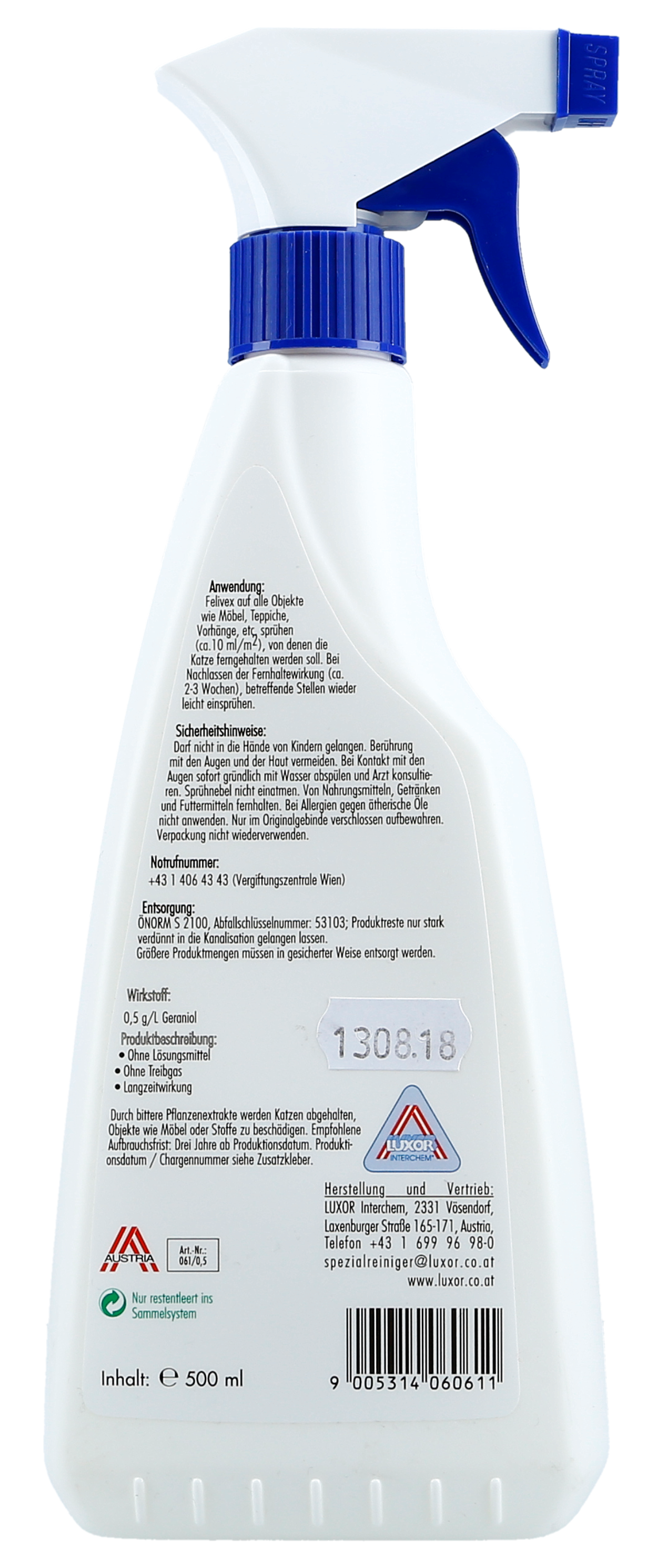 Felivex Katzenfernhaltespray 500 ml