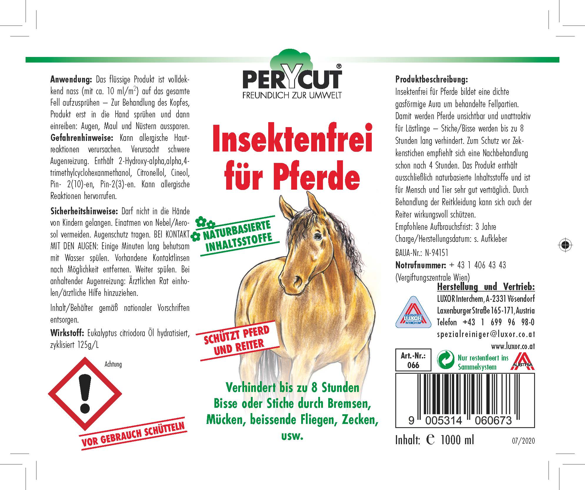 Insektenfrei für Pferde 500 ml