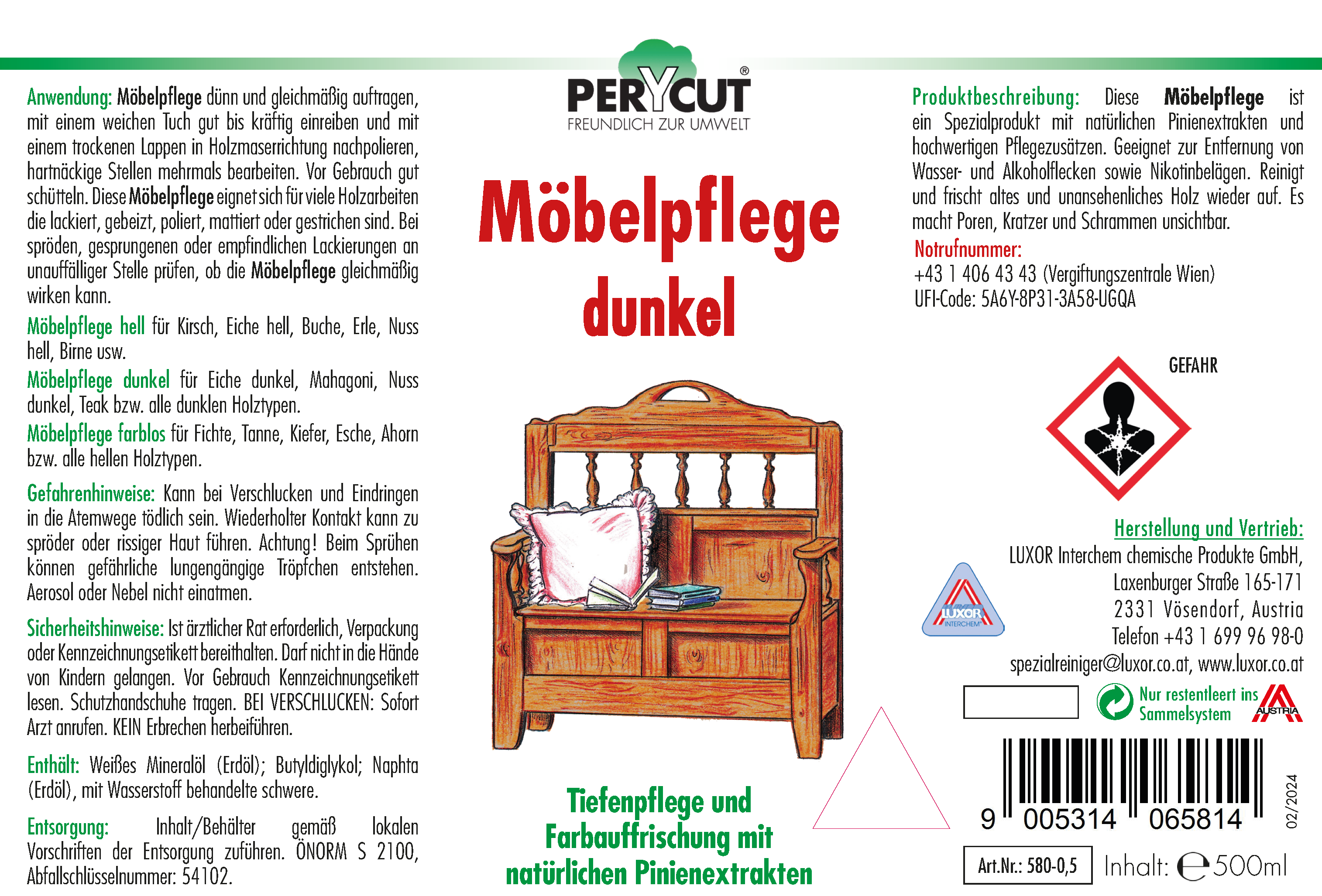 Möbelpflege dunkel 500 ml