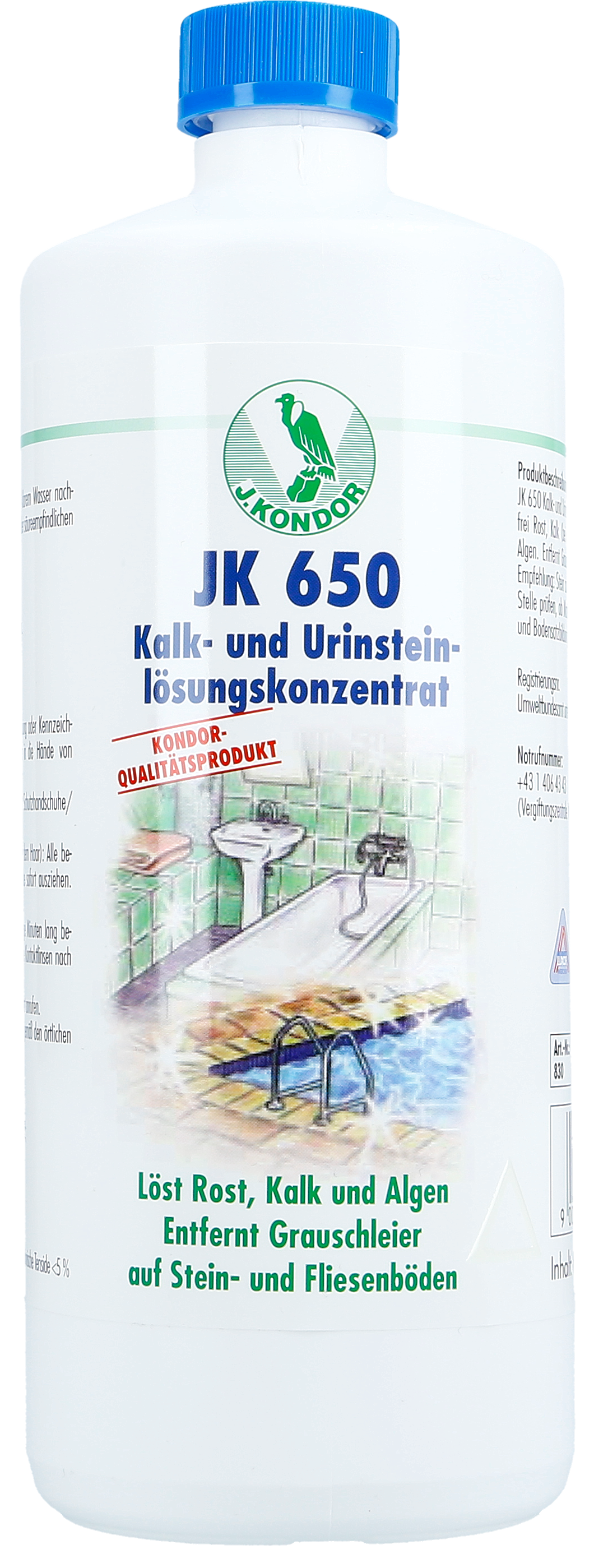 JK 650 Kalk- und Urinsteinlösungskonzentrat 1000 ml