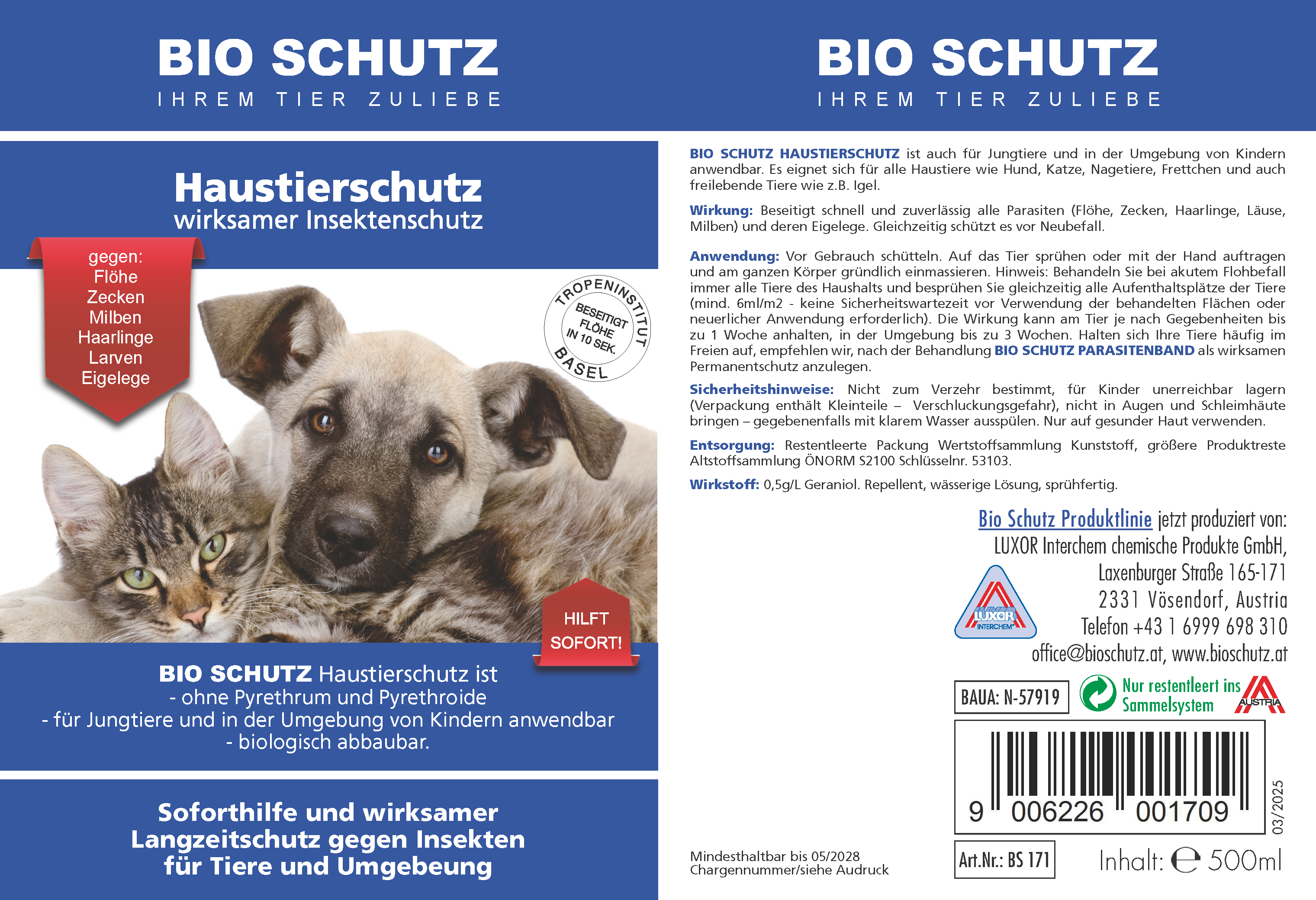 BIO SCHUTZ Haustierschutz
