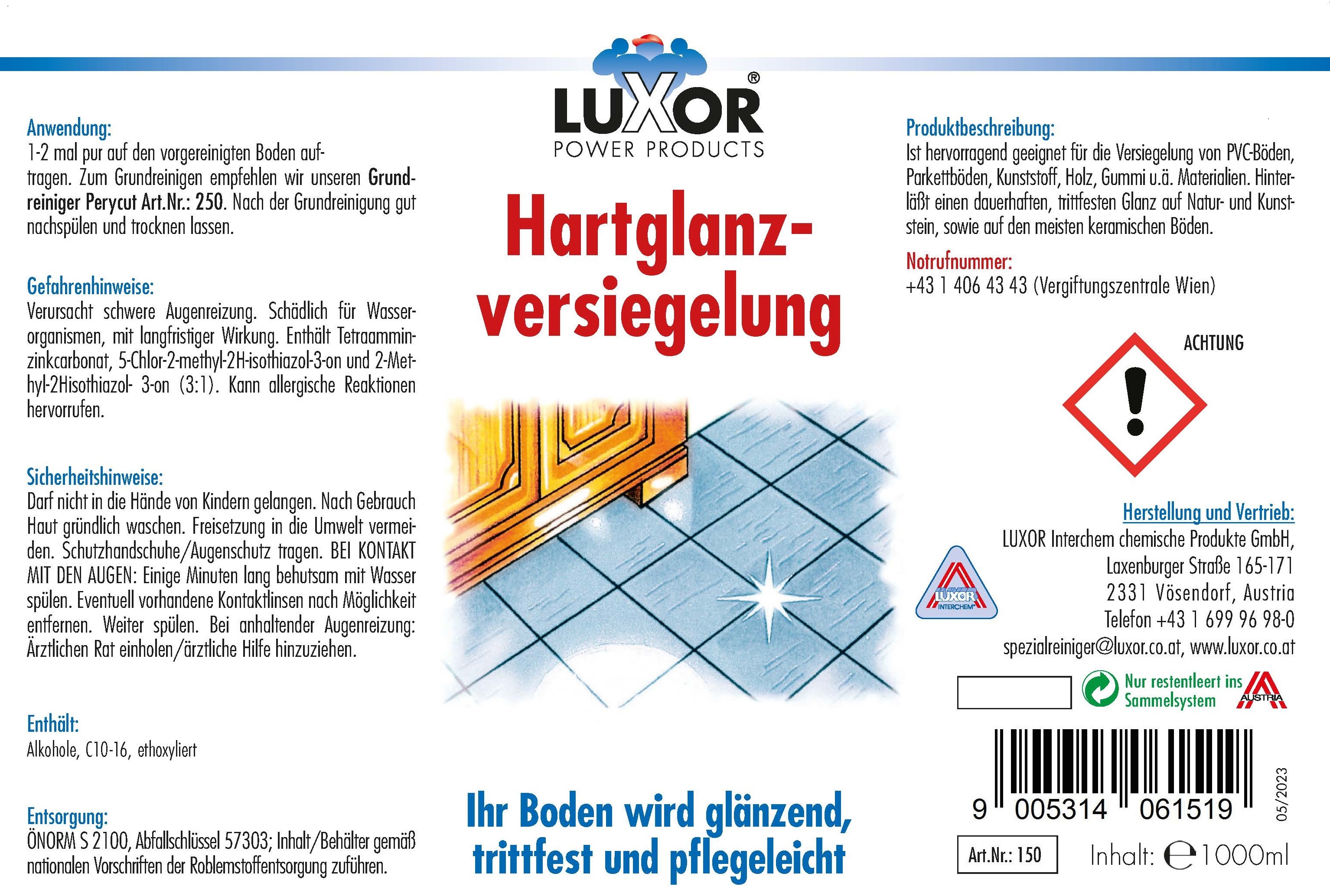 Hartglanzversiegelung 1000 ml