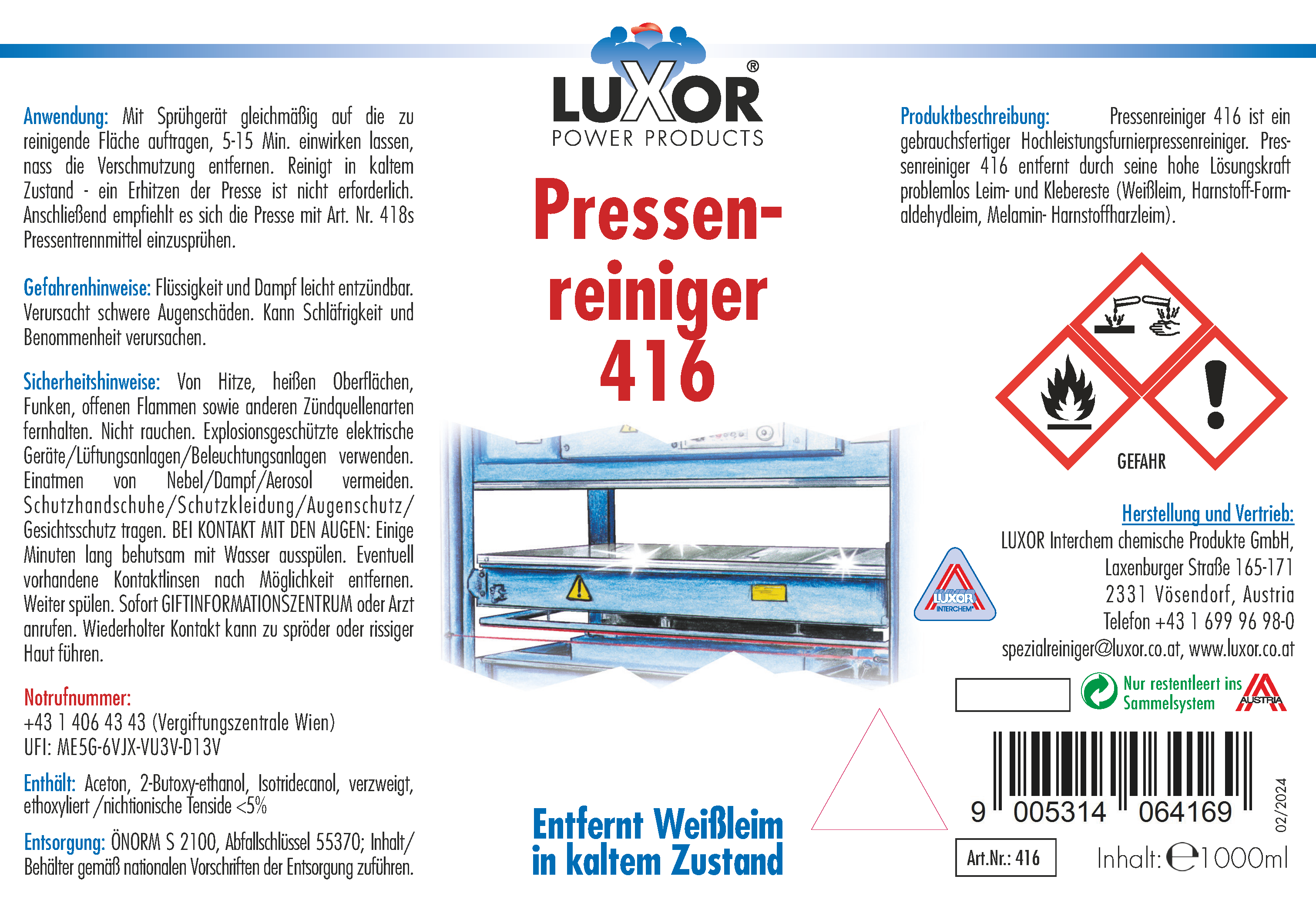 Pressenreiniger 1000 ml