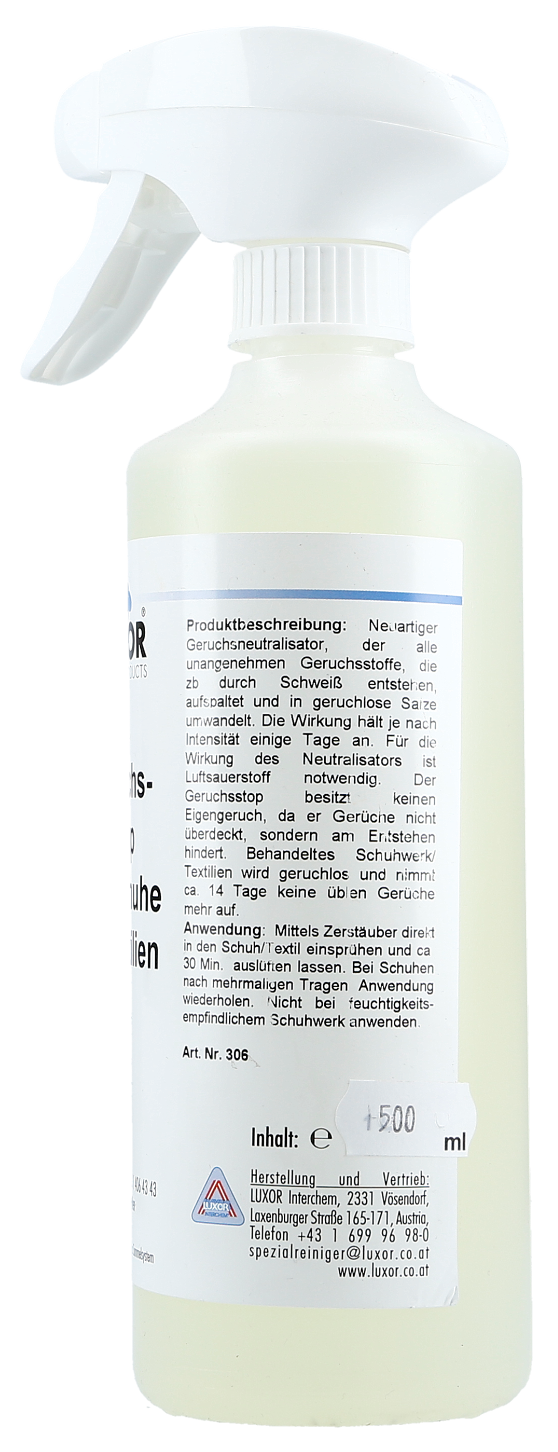 Geruchsstop für Schuhe und Textilien 500 ml