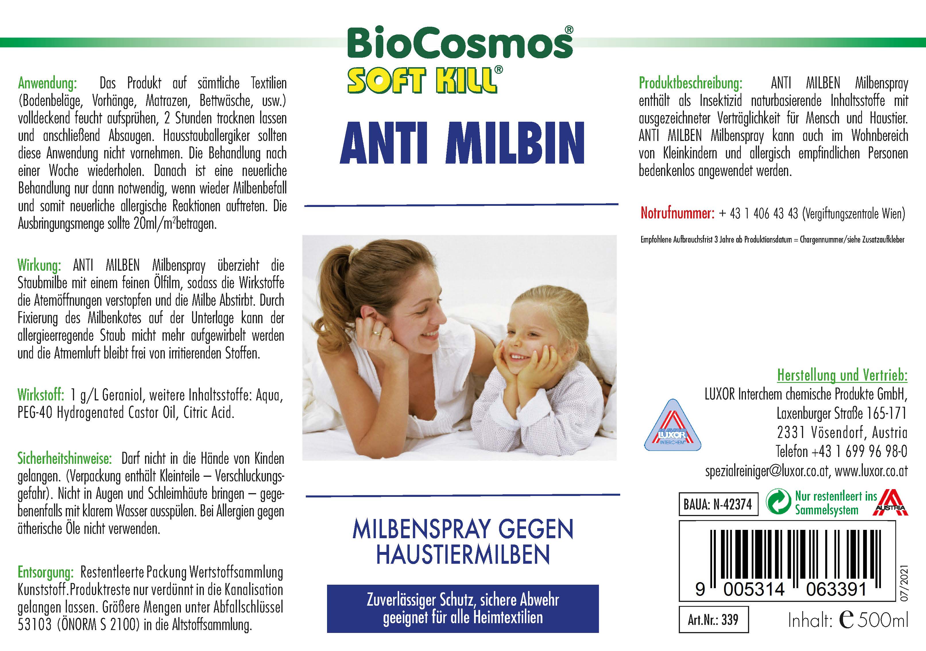 BioCosmos Anti Milbin 500 ml